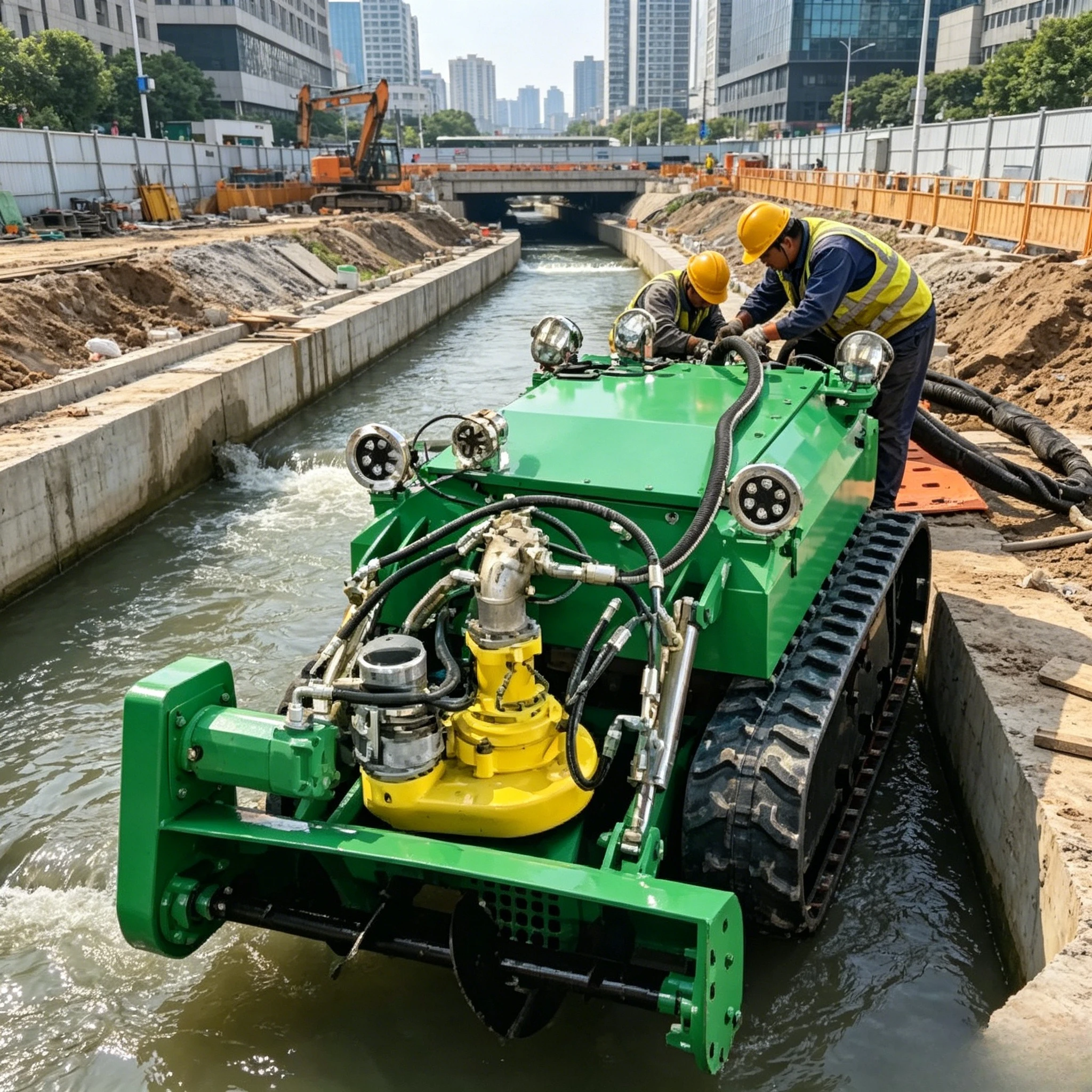 Custom Submersible Dredging Robot IP68 Waterproof Small Sludge Remover for Underwater Pipeline & Tank Cleaning