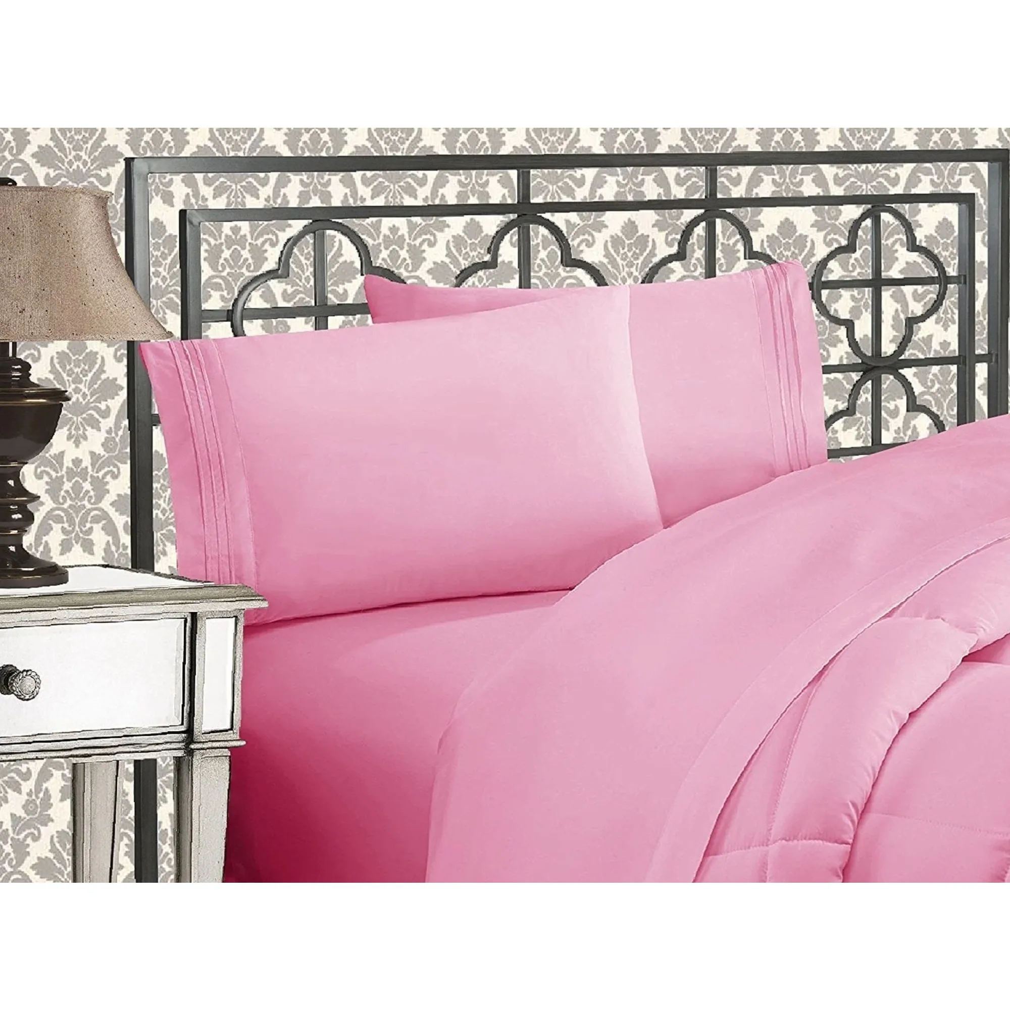 

Cotton Bedding Series Sheet Set Twin Light Pink