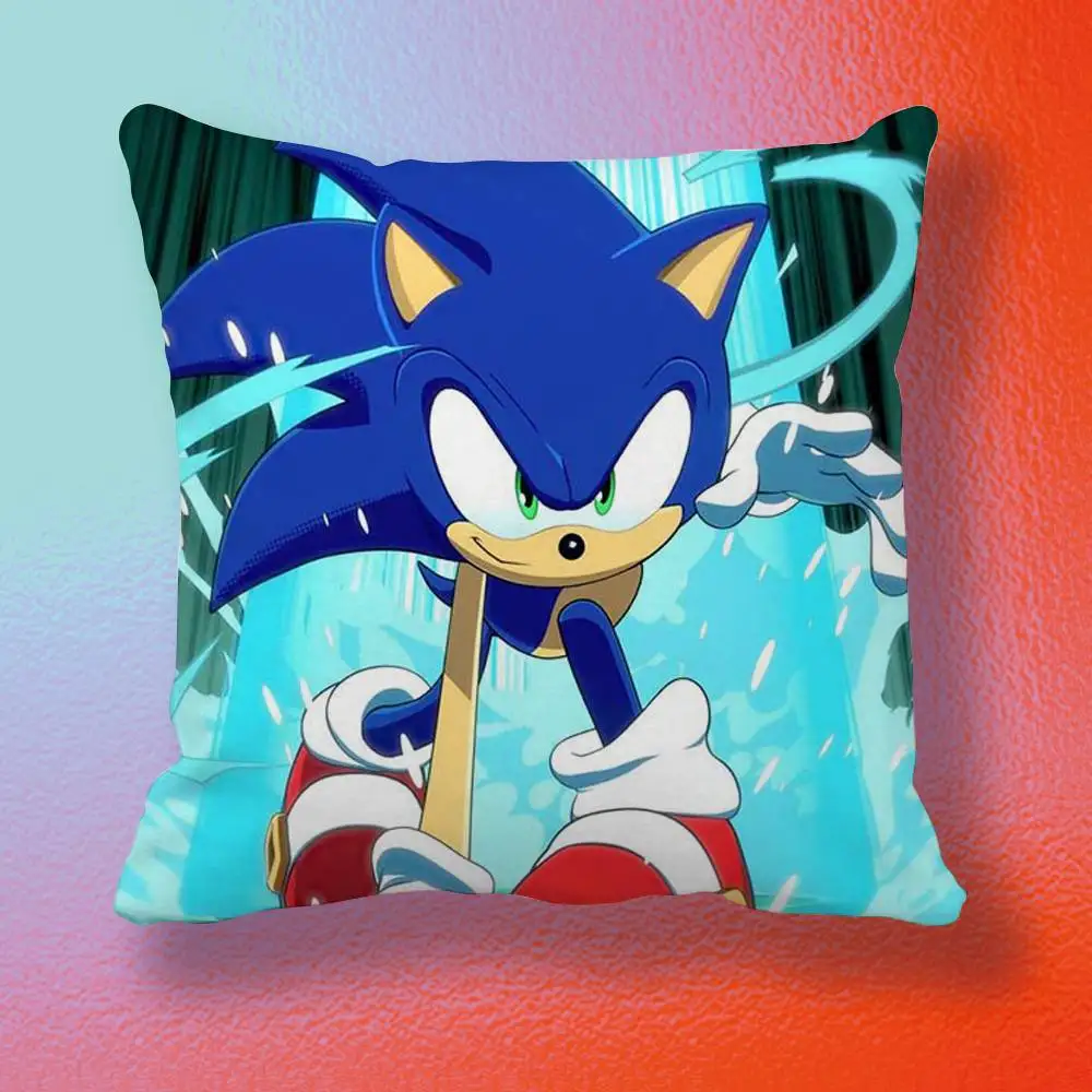 Cartoon Game S-SoNiC-C R-RuMbLe-E  Double-sided printed pillow cover Solid color minimalist pillowcase, fits all bedroom styles - view 3