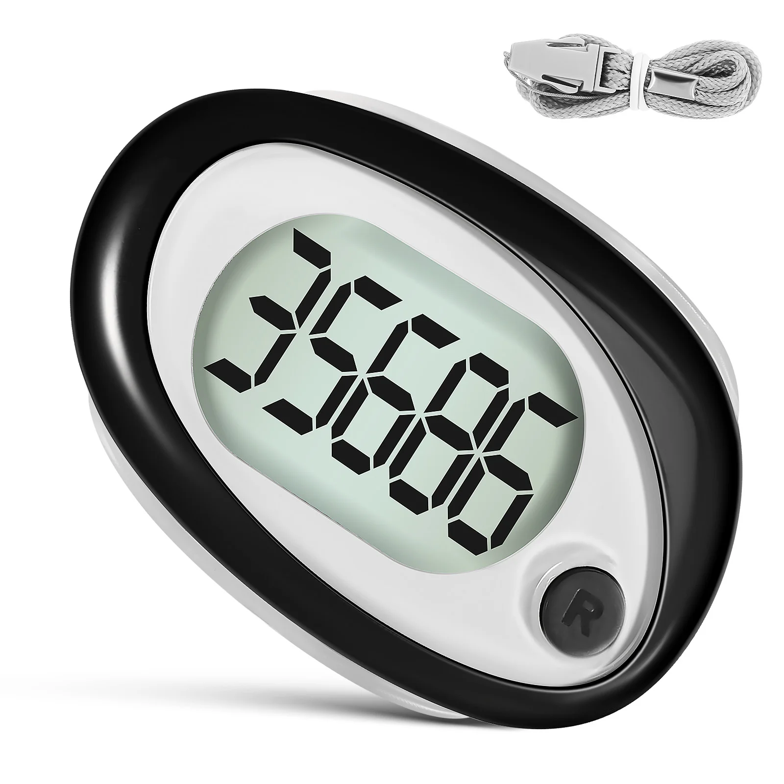 

Pedometer Large Screen Handheld Outdoor Step Counter Walking Black For Accurate Hiking Fitness