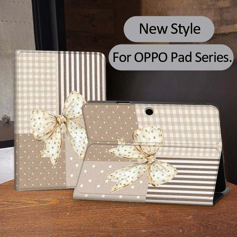 

Vintage Bowknot Pattern For OPPO Realme Pad 3 11 2 4 Pro Air Neo SE X 11.61 11.4 12.1 13.2 Inch Tablet Case