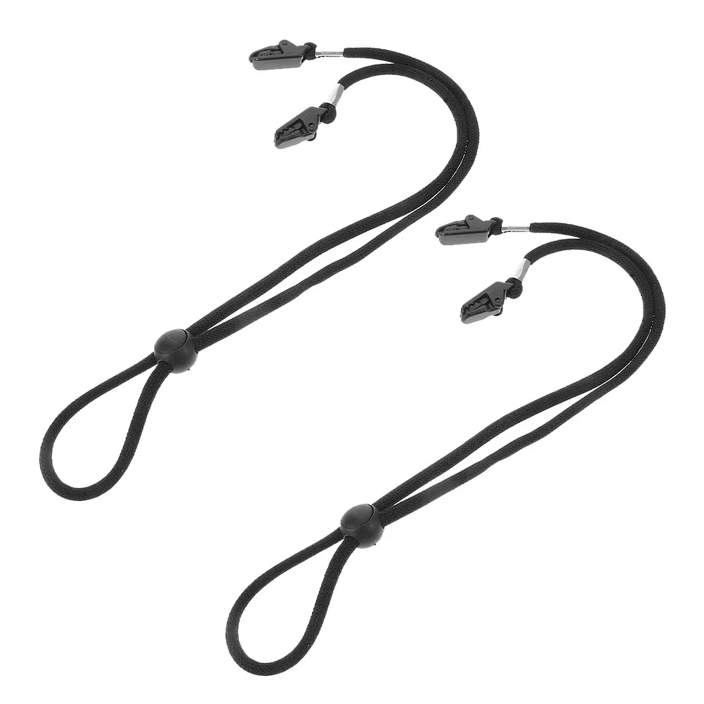 

2Pcs Flexible Windproof Hat Clip Strap with Adjustable Cord for Baseball Caps Sun Hats Bucket Hats Fishing Hiking Camping Travel