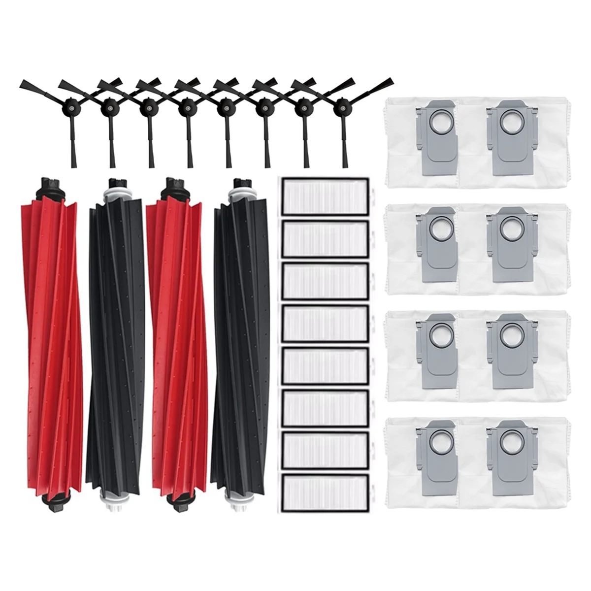 FZFZ Q5 Max + / Q5 DuoRoller + 메인 사이드 브러시 Hepa 필터 먼지 봉투 액세서리 교체 예비 부품과 호환 가능