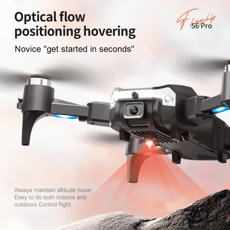 S6 Pro Aerial Drone 8K Dual Camera GPS 5G Intelligent Obstacle Avoidance Optical Flow Positioning Brushless Upgraded RC 10000M