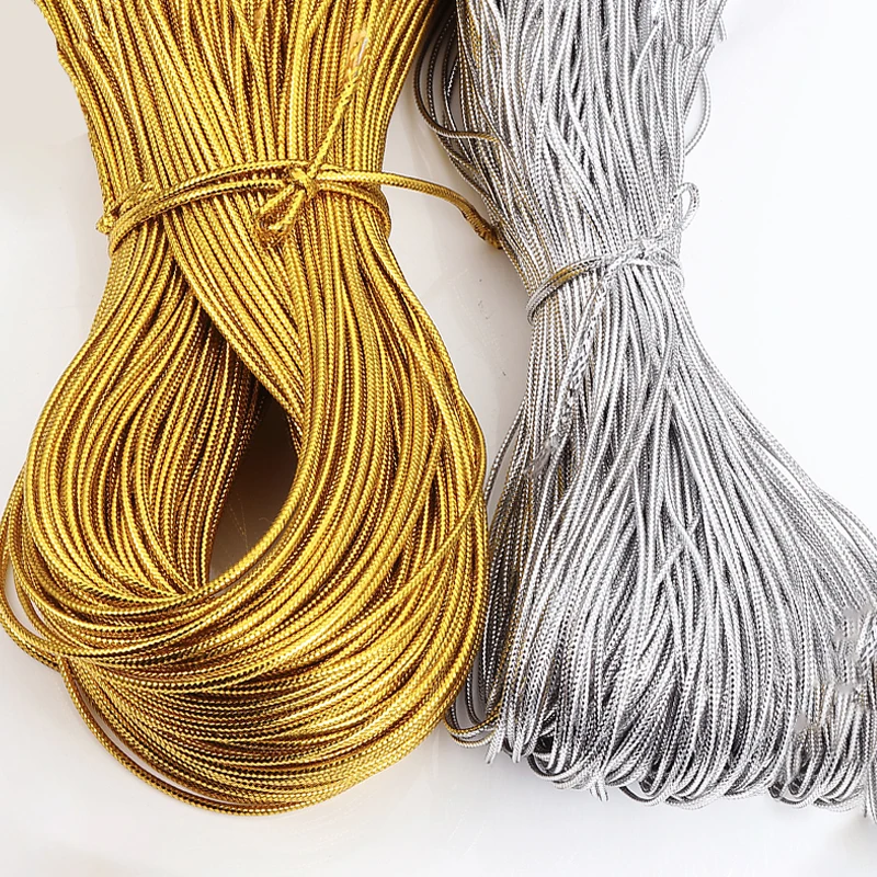 

90meters Rope Gold Silver Color Cord Gift Wrap String for DIY Jewelry Making DIY Braid Bracelet Rope Price Tag Hanging Threads