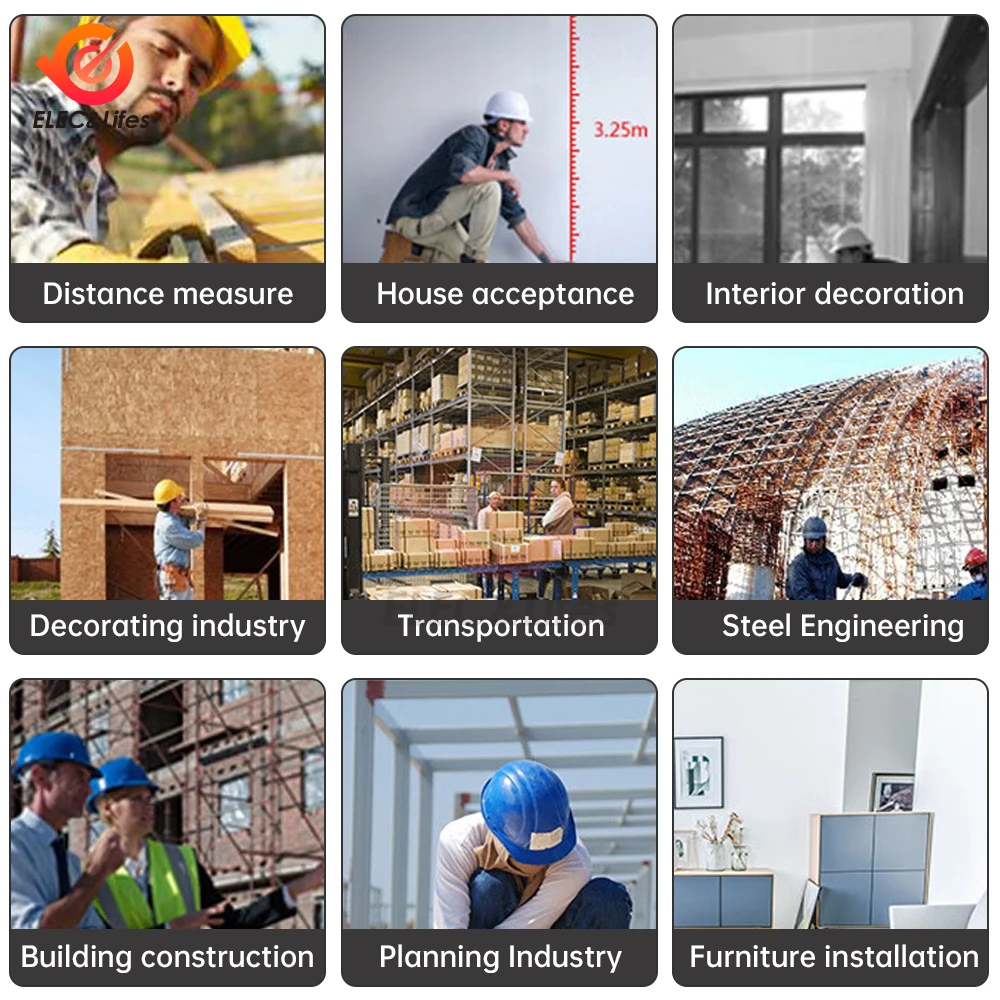 ポータブルレーザー距離計,高精度測定,USB充電器,寸法30メートル