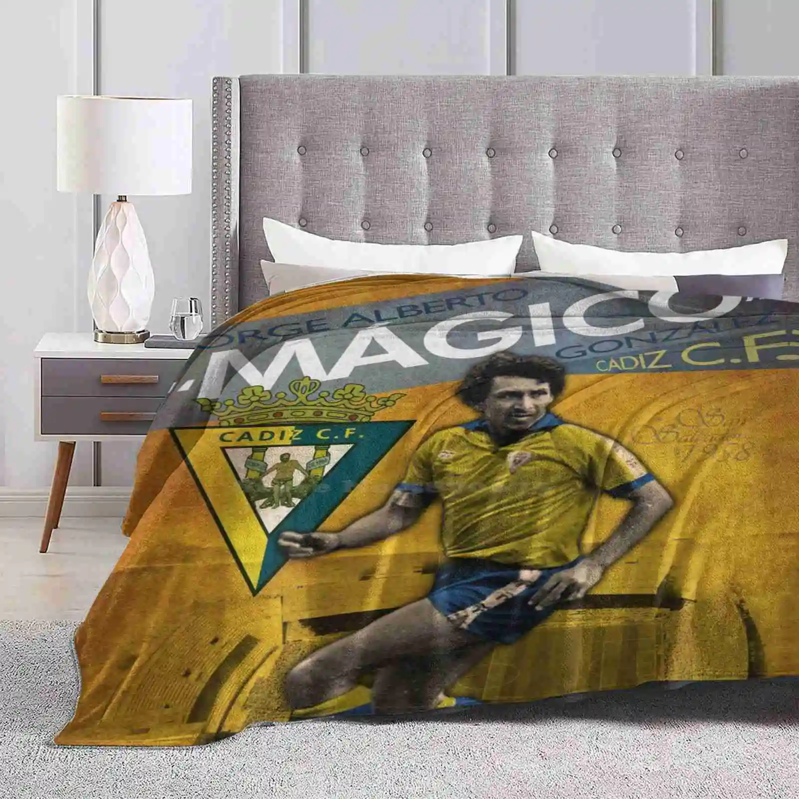 Magico Gonzalez-Vintage Poster Low Price New Print Novelty Fashion Soft Warm Blanket Jorge Magico Gonzalez El Magico Cadiz