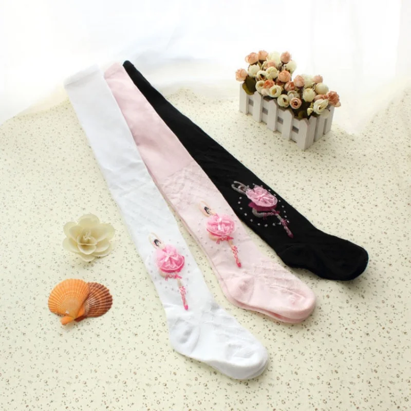 Kids Fashion Tights Spring Autumn Ballet Girl Pantyhose Cotton Knitted Cute Princess Dance Stockings Children' s Leggings 4-12Y view 6