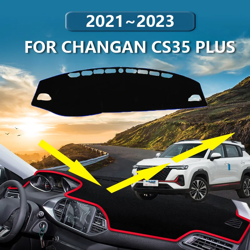 

For Changan CS35 Plus 2024 2023 2022 2021 Car Dashboard Cover Dash Mat SunShade High Temperature Resistant Storage Accessories