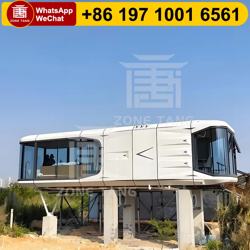 

Factory Price Mobile Container House Single Wide Mobile Home Space Capsule Home Outdoor Garden House Luxury Prefabricated Houses
