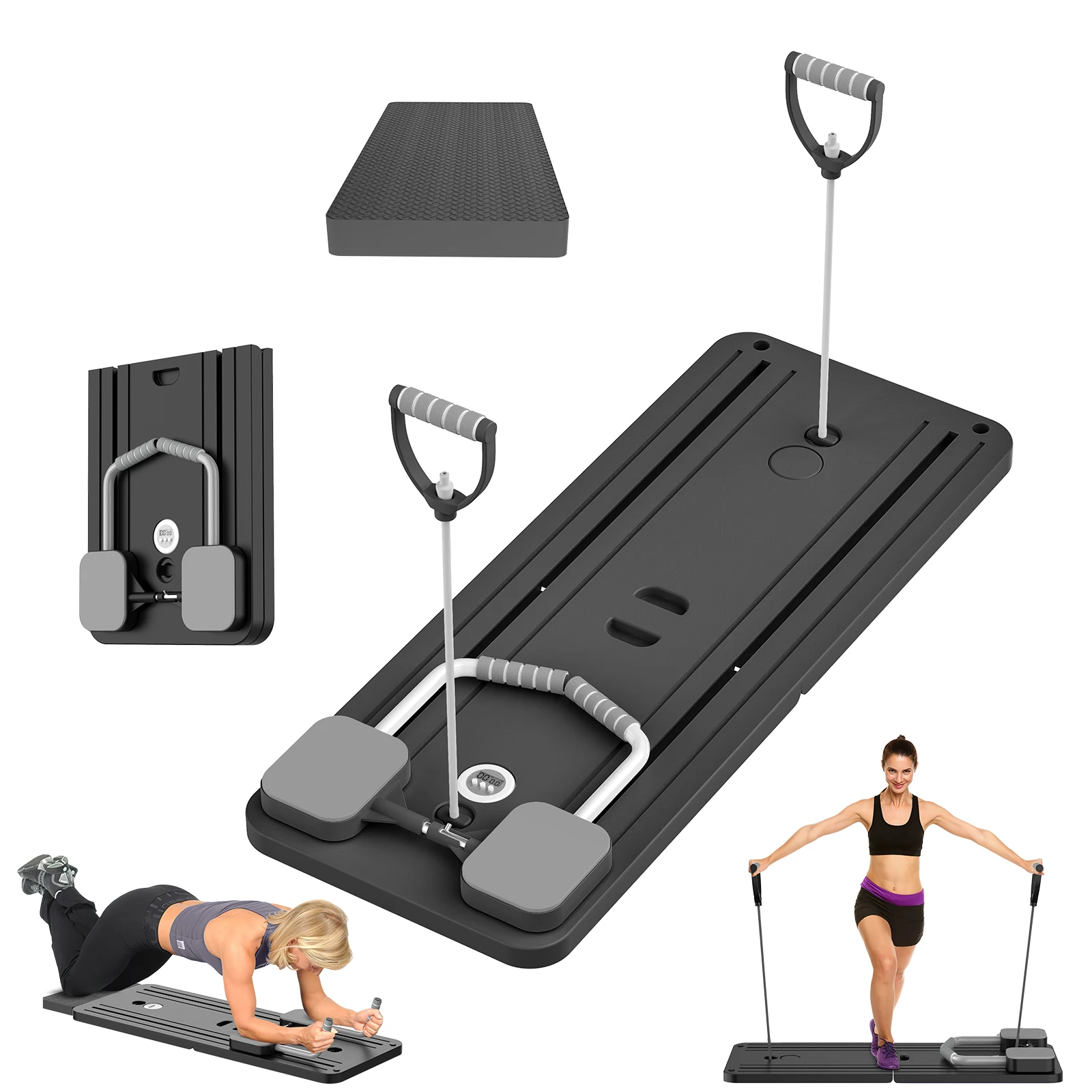 Multifunktionales Fitness-Board Bauchtrainer Push-Up-Platte Pilates-Board Ab-Board Reformer Fitness-Kerntrainingsgerät
