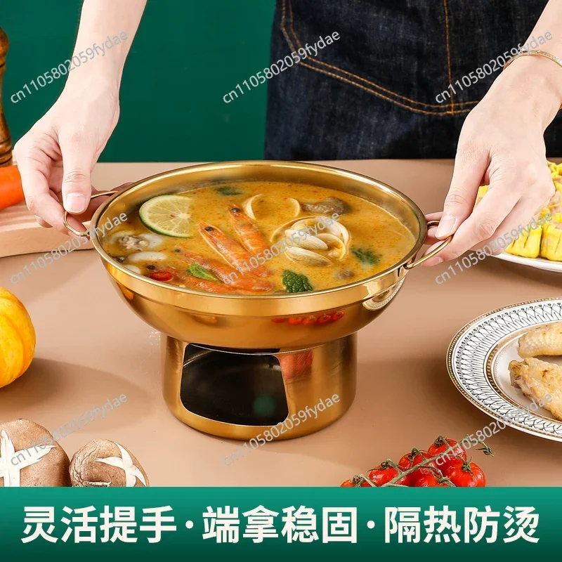 Olla Caliente Tom Yum, Olla Caliente Seca con Carne de Res, Restaurante de Ollas Calientes, Olla Caliente de Carbón para Uso Doméstico