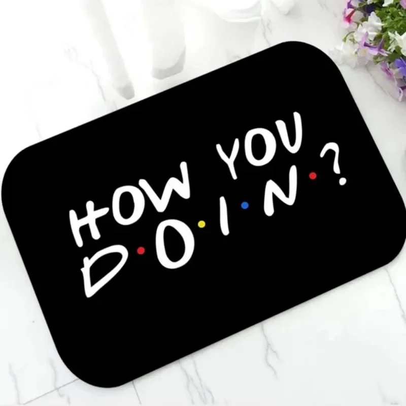 

VIKAMA Old Friends Small Fresh Carpet Comfortable Entrance Door Floor Mat Bedroom Entrance Hall Bathroom Doorway Foot Mat