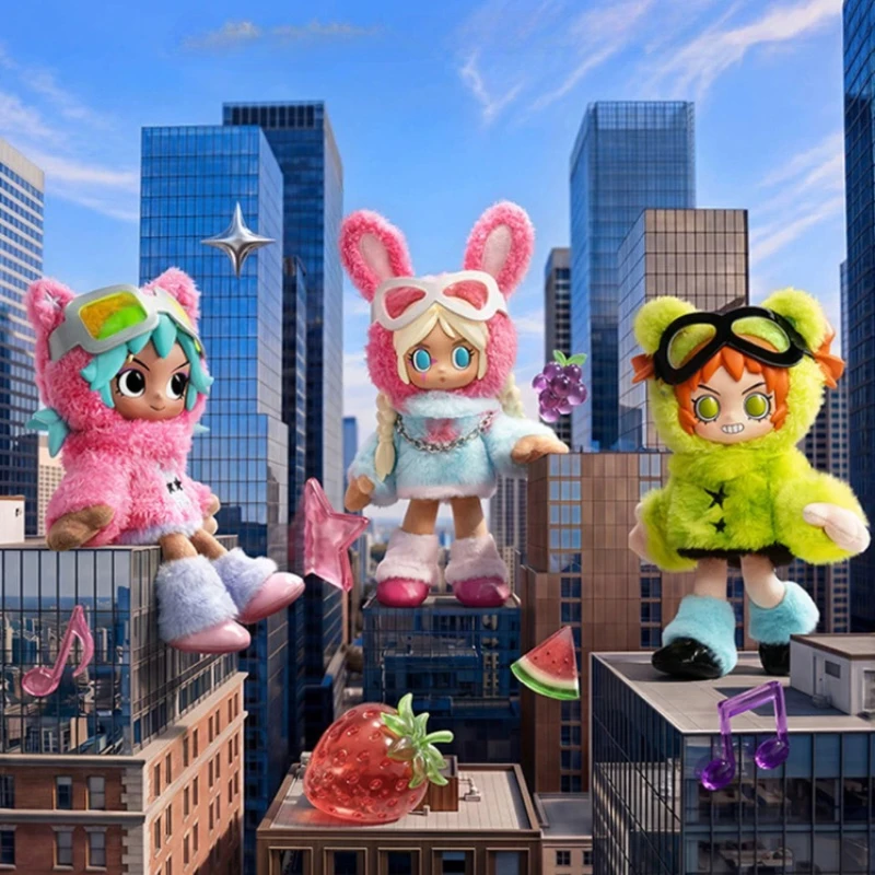 

POPMART Peach Riot Fruit Punch Series Plush Pendant Blind Box Mystery Box Guess Bag Toy Cute Action Figure Desktop Ornaments