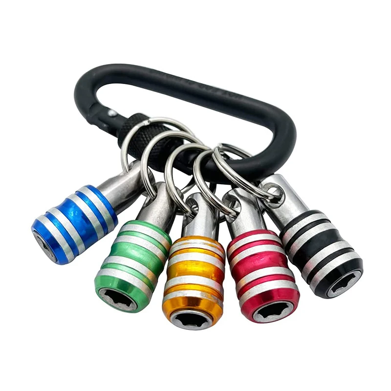 5/6/10PCS 1/4inch Hex Shank Screwdriver Bits Holder Extension Bar Keychain Screw Adapter Drill Change Hand-held Screwdrivers