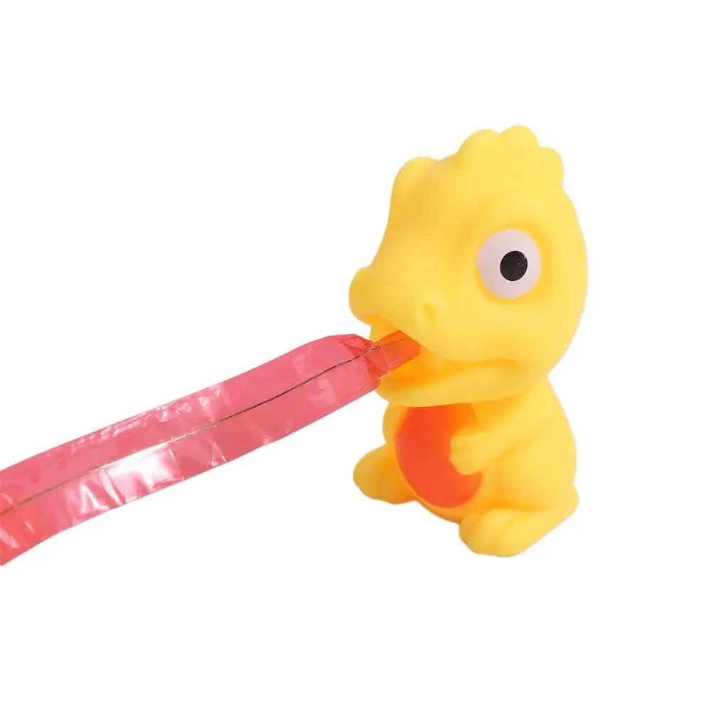 Frog Shape Dinosaur Sticking Tongue Squeeze Toy Rebound Ball Dinosaur Frog Tongue Sticking Out Animal Anti-stress