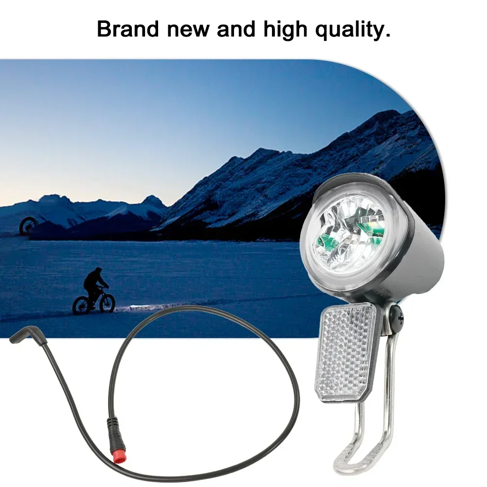 Best Brand New Hot Nice Headlight 6-60V Universal ABS Black Durable Electric Bicycle High-quality SM/waterproof