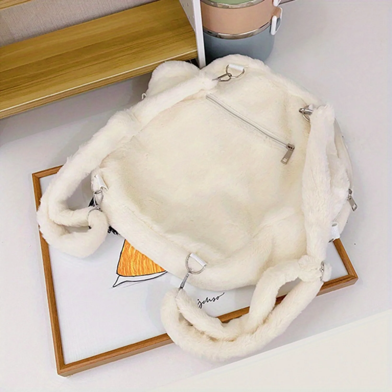 Mochila elegante con Pata de Gato, Correa extraíble y cremallera segura, Material de algodón, diseño Adorable Bolsa de refrigeración para dispositivos de acampada, paquete de hielo