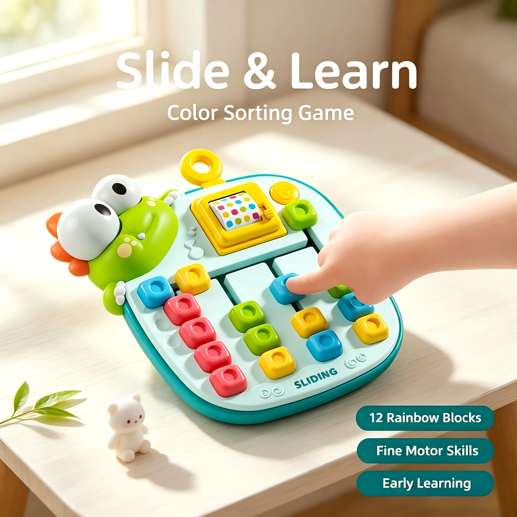 Kids 4 Color Maze Chess Logical Thinking Training Board Game, Color Matching Mover Puzzle Toy, For gifts,Christmas,Easter