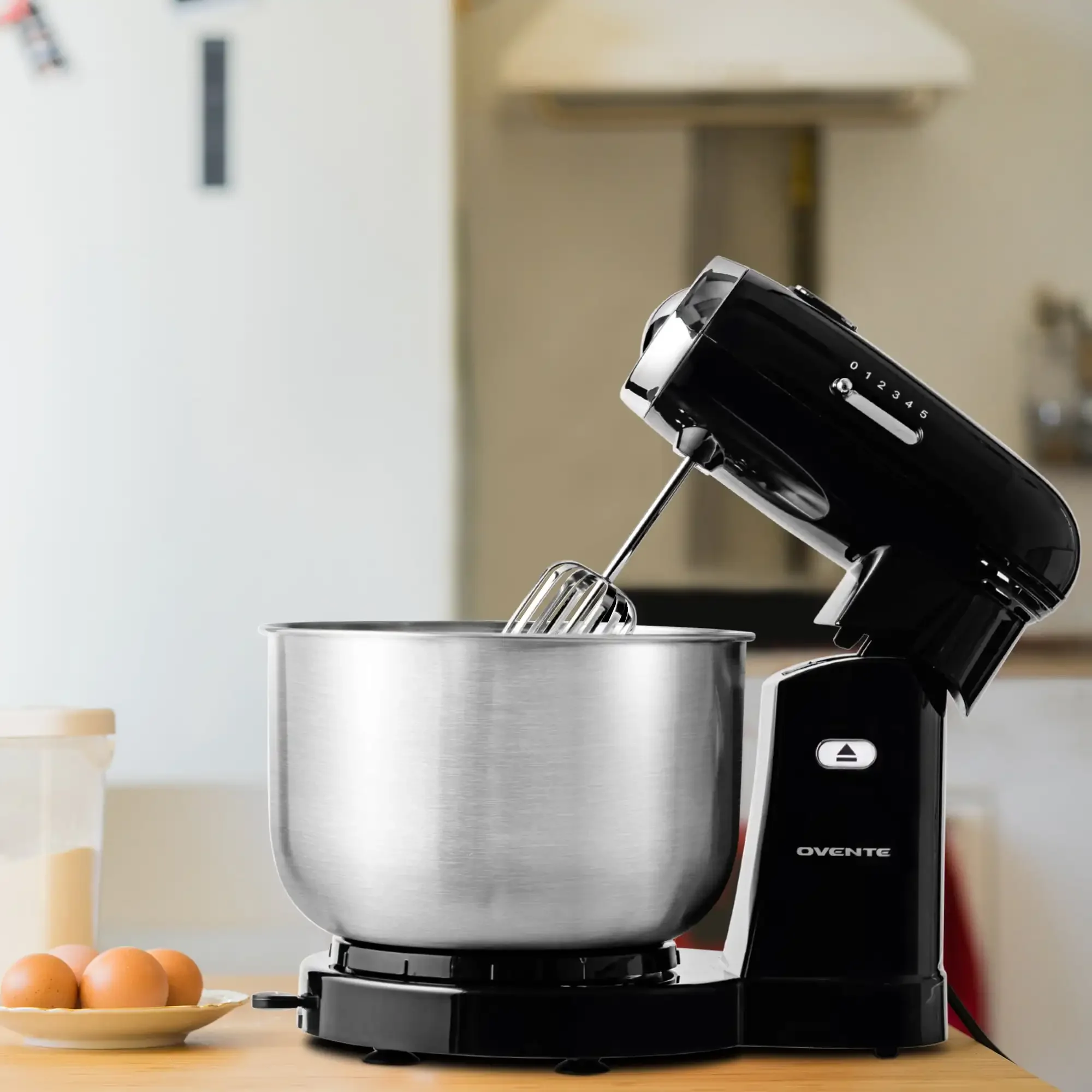 

3.5-Quart Removable Electric Stand Mixer 5 Speed Controls for Baking and Cakes with Stainless Steel Mixing Bowl