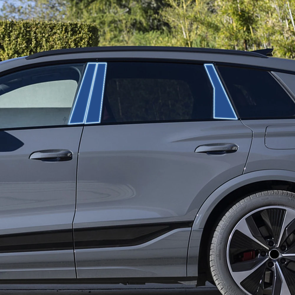Car B-C-Pillars Transparent TPU Protective Film For AUDI Q6 E-Tron 2024-25 Anti-scratch Repair PPF Film Auto Accessories Refit