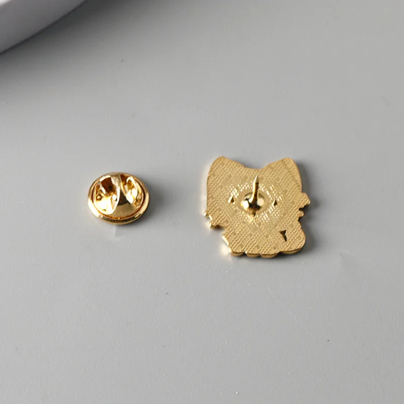 2 unids/set de broche de gato bonito de dibujos animados, estrella, Luna, aleación de gato, joyería de aceite de goteo, insignia de gato para mascota, joyería