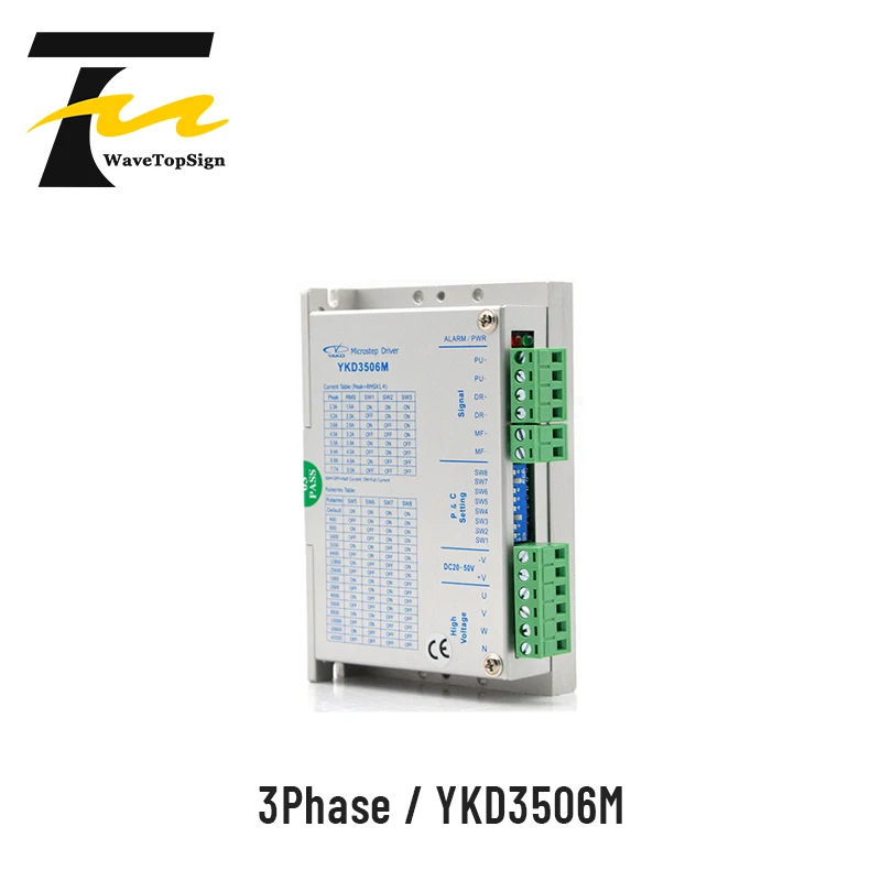 

YAKO Stepper Motor Driver 3Phase Driver YKD3506M Input Voltage DC20V-50V 5.5A 200HZ Match Motor 57-86 for CNC Router