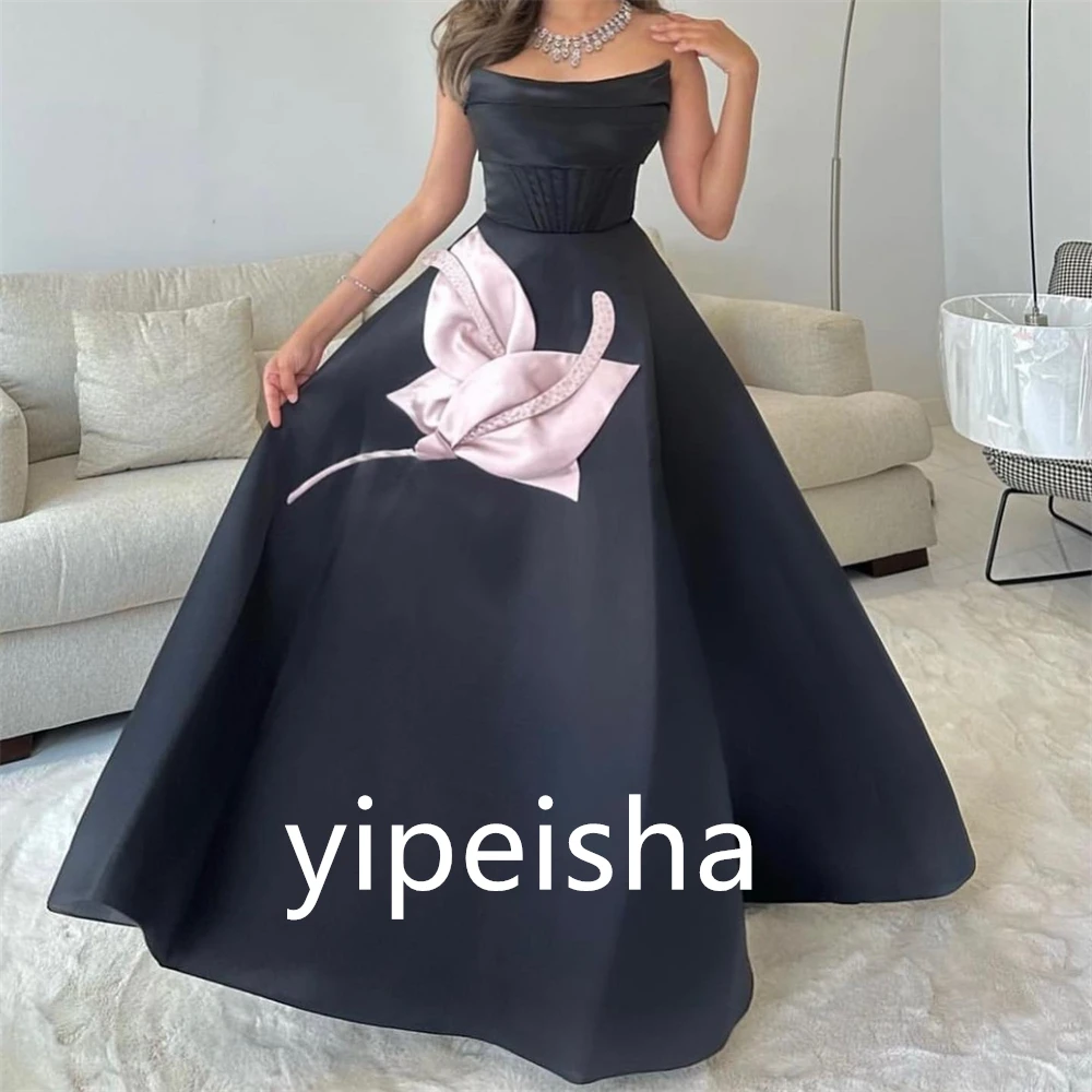 Robe de Rhdécontractée sans bretelles pour femmes, robe de Quinceanera, fleur, charmeuse, soirée, robe d'anniversaire, luxe, sexy, mode