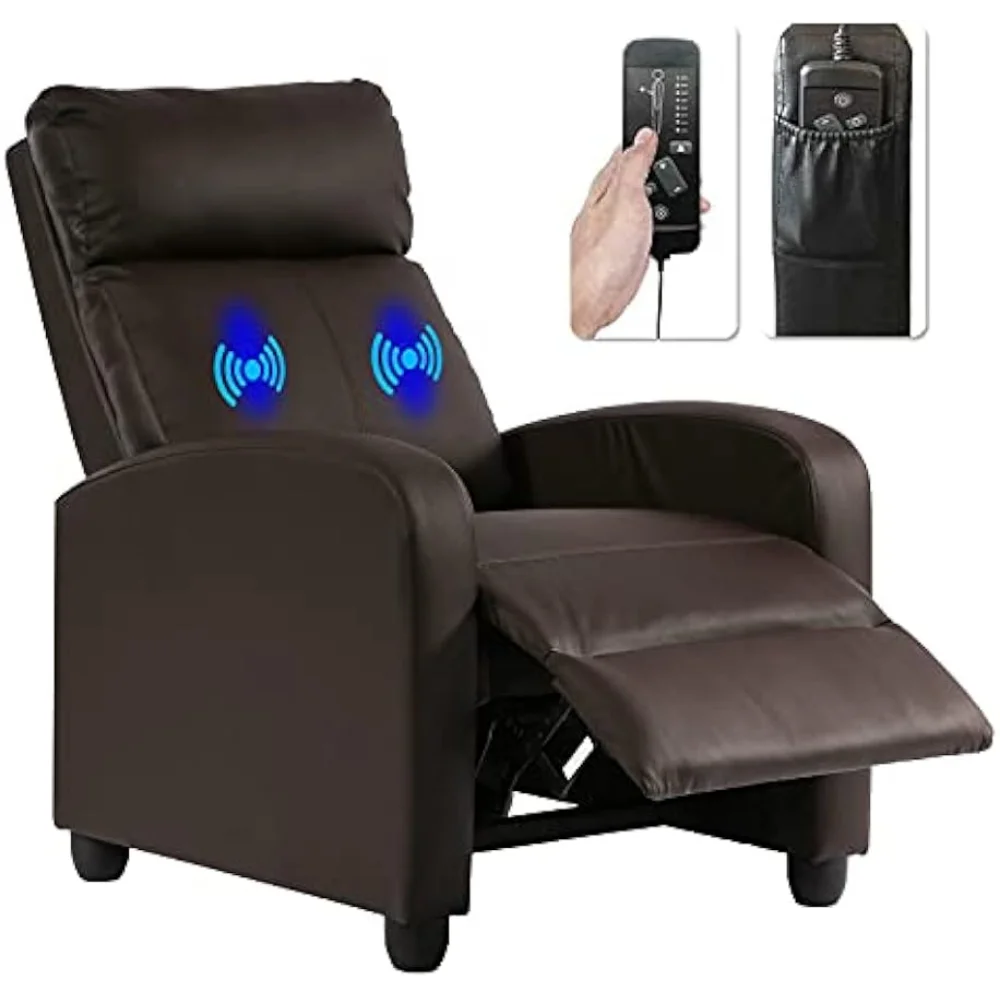 

Recliner Chair Massage Recliner Chair Padded Wide Seat Sofa Wing Back Single Sofa