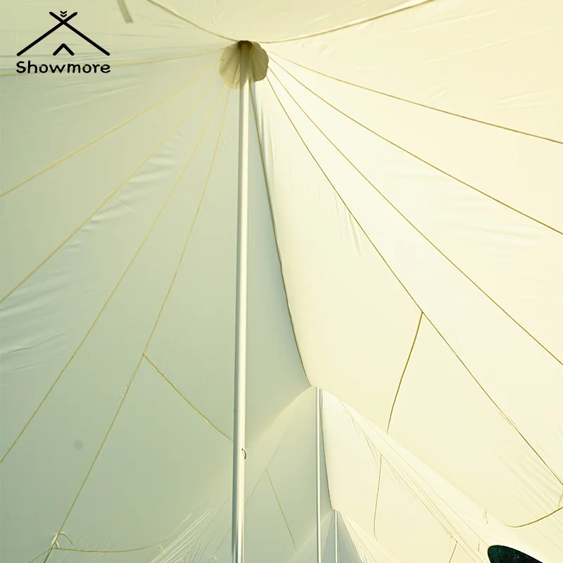 

Modern Portable Star-Shaped Large Three Peaks Tents With Anti-UV Tarp For Wedding Trade Camping Travel