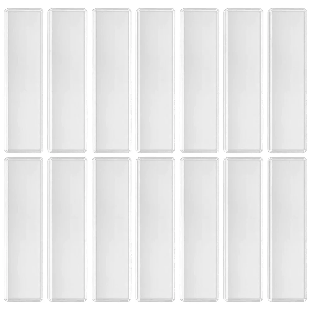 4 Sheets Waterproof Self-adhesive Transparent Label Shelf Storage Classification Pvc Sticker Shelves Holders Pocket