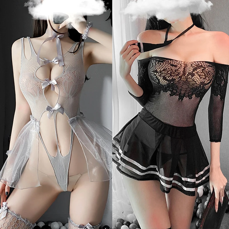 

Porno Lingerie Sexy Woman Babydoll Bodysuits Sexy Student Uniform Erotic Costumes Chemise Lenceria Sexi Dress Sleepwear Mujer