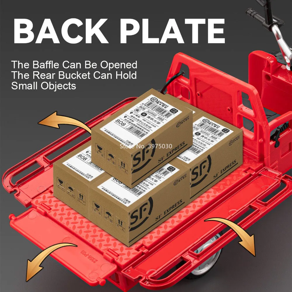 نماذج ألعاب دراجة ثلاثية العجلات بمقياس 1:12 سيارات مصنوعة من خليط معدني عجلة سحب للخلف سيارة مصغرة مع موسيقى خفيفة مركبات هدايا زينة للأطفال