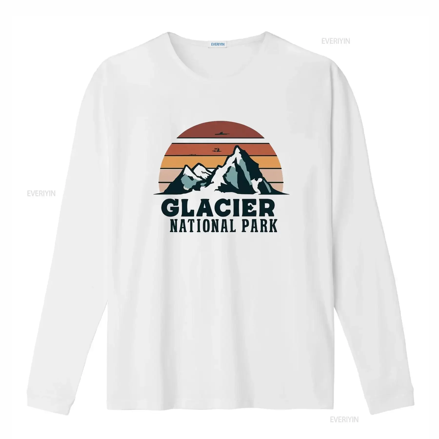 Glacier National Park T Shirt vintage Washed Versatile Top For Everyday Wear Casual designer clothes Breathable Comfortable