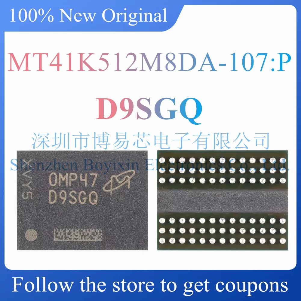 NEW MT41K512M8DA-107:P.Silk screen D9SGQ.Original and genuine memory.BGA-78