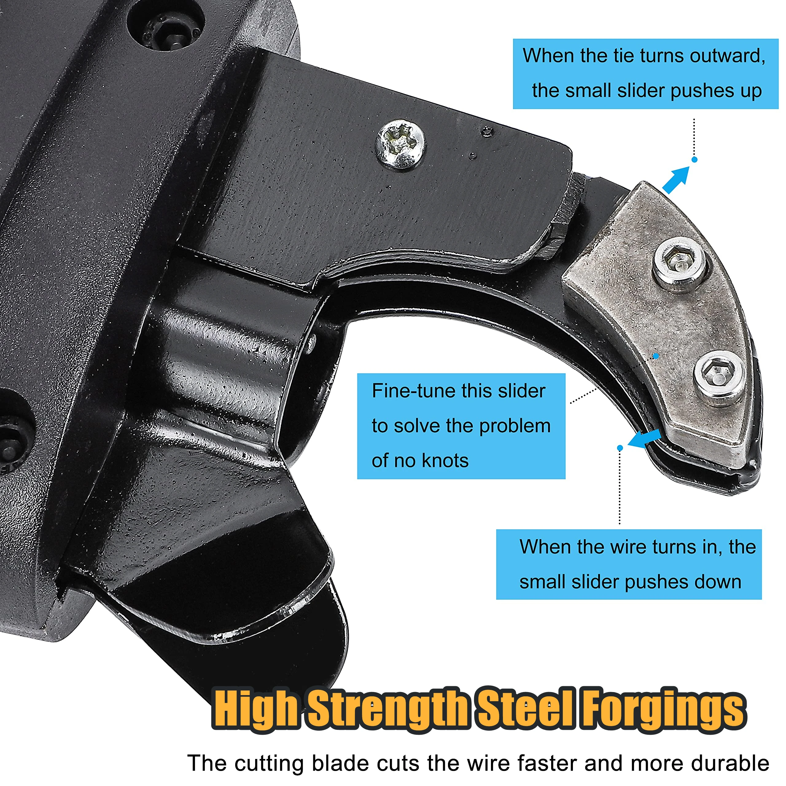UNDEROOF-Rechargeable Handheld Steel Bar Rod Tying Gun, Automatic Rebar Tying Machine, 8-34mm, 0.3-1.34\