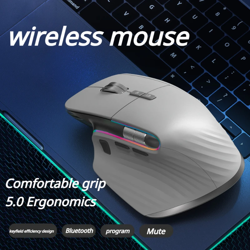 

ECHOME Bluetooth Wireless Mouse Ergonomics Vertical Silent Mute Charging Office E-sports Gaming Mouse for Laptop Gamer Computer