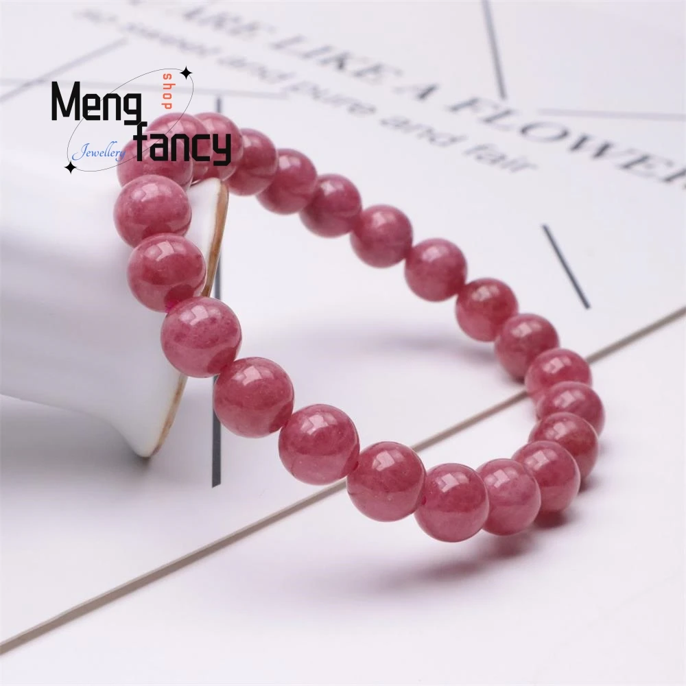 Natural Rose Stone Phyllite Simple Elegant High-grade Bracelet Exquisite Couple Fashion Jewelry Sexy Young Girls Holiday Gifts