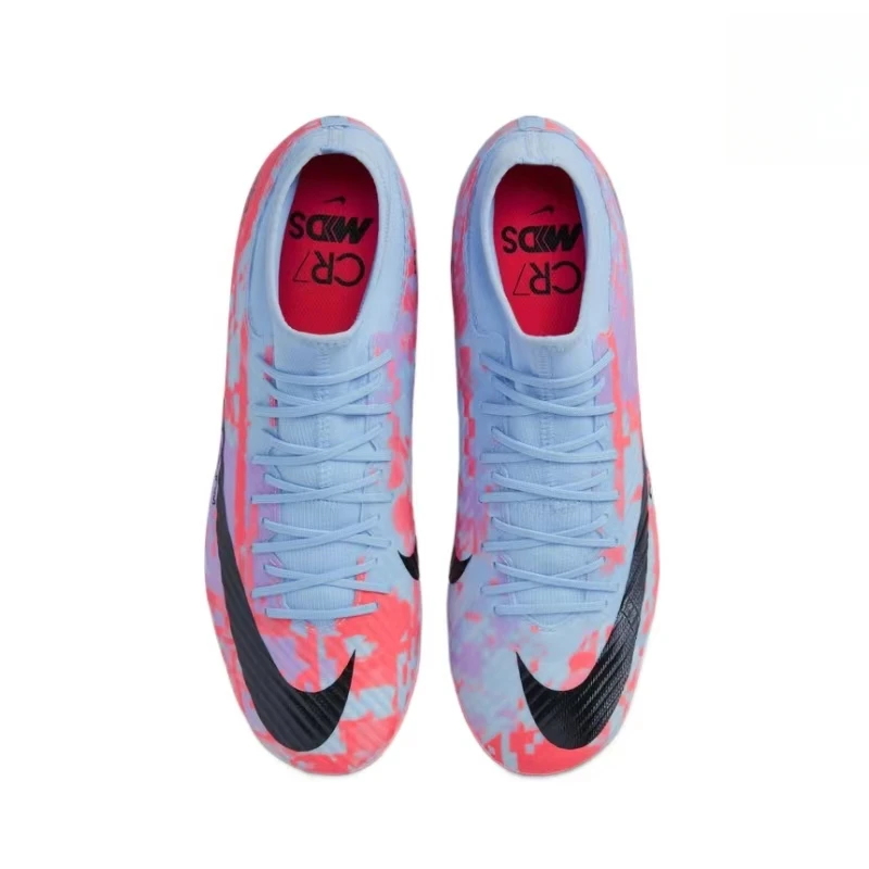 Nike Zoom Superfly 9 AG Artificial-Turf Nonslip Serviceable Pectin Shockproof Short-Nail Football Shoes Blue/Purple DV2423-405