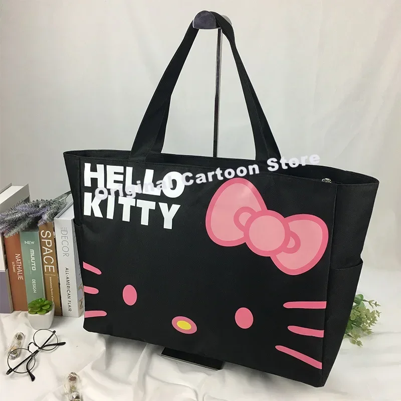 

Hello Kitty Sanrio Kurom Large Fashion Canvas Bag Portable Water Proof Travel Bag Large Capacity Fold Shopping Shoulder Bag