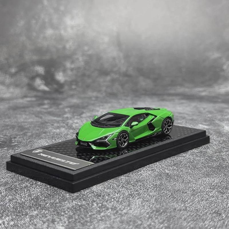 LCD دييكاست 1/64 مقياس لامبورغيني سبيكة نموذج سيارات لامبورغيني ريفيلتو الأخضر اللعب المركبات لعب للأولاد هدية الصندوق الأصلي #2