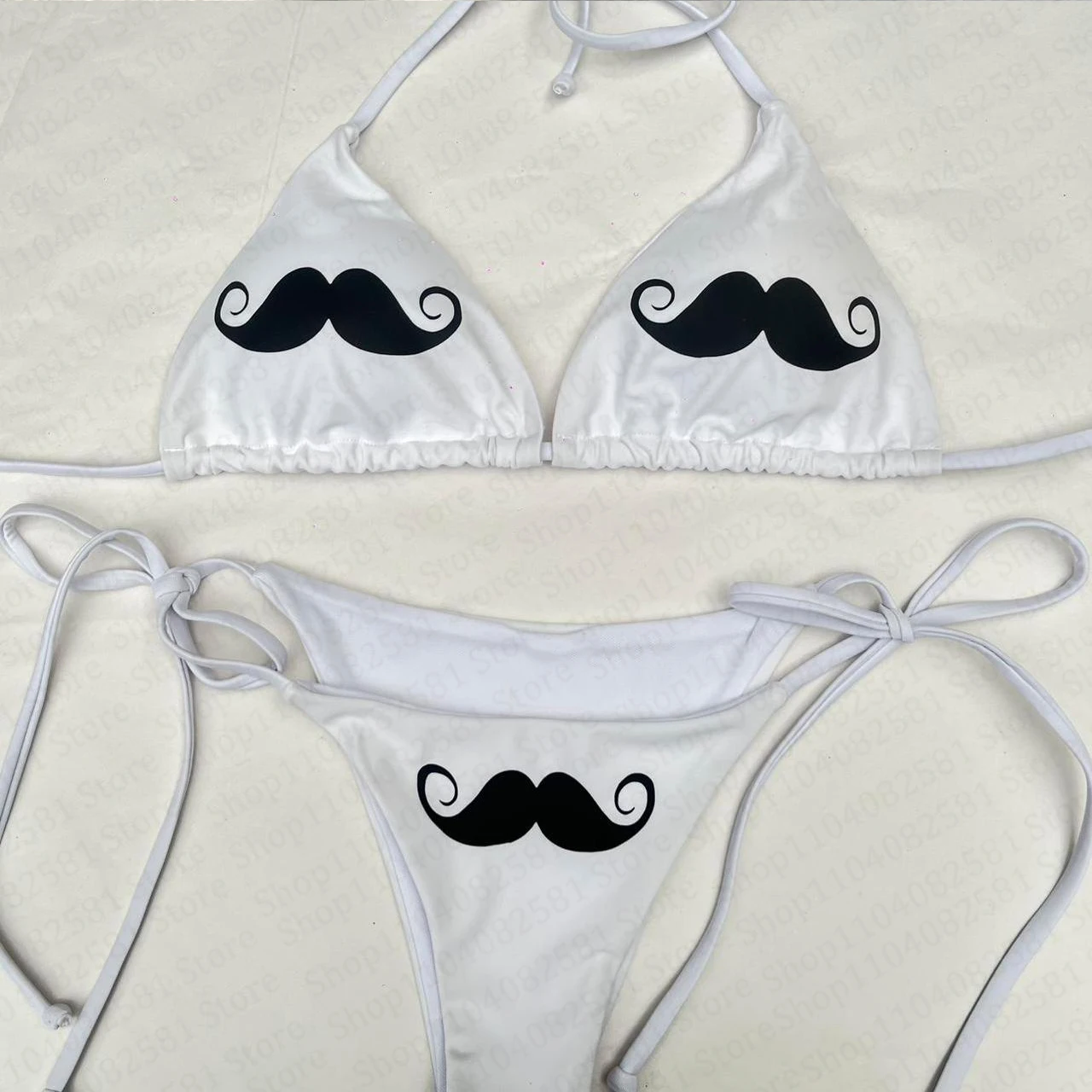 

Летняя женская одежда в готическом стиле с забавным принтом бороды, новая модная сексуальная верхняя часть бикини, модный купальник, облегающий крой, ретро 2000-х годов, Y2K
