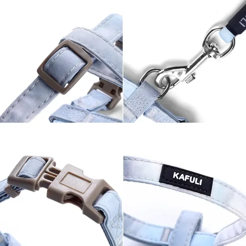 Adjustable pet cat gradient leash with small dog leash Dog I-shaped chest harness