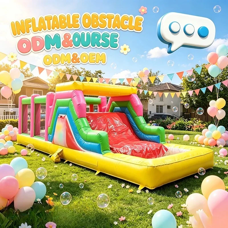 Water Slide Inflatable - 2026 Novo Percurso de Obstáculos Inflável