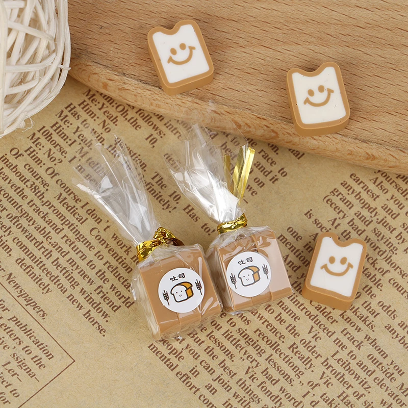 1/12 Miniaturowy domek dla lalek - symulowany tost, akcesorium kuchenne, jedzenie