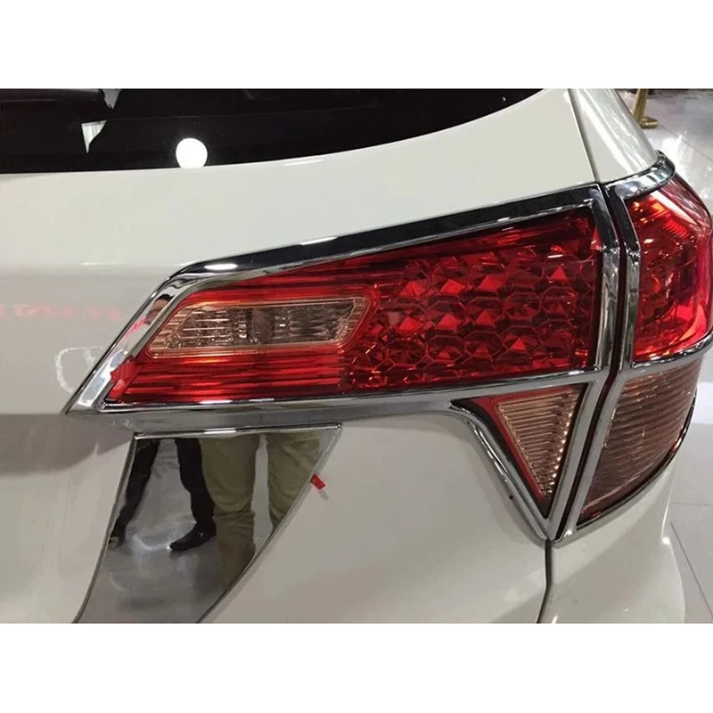 Chrome Rear Tail Light Lamp Cover Trim For HONDA VEZEL HRV HRV-V 2016 2017 2018 2019