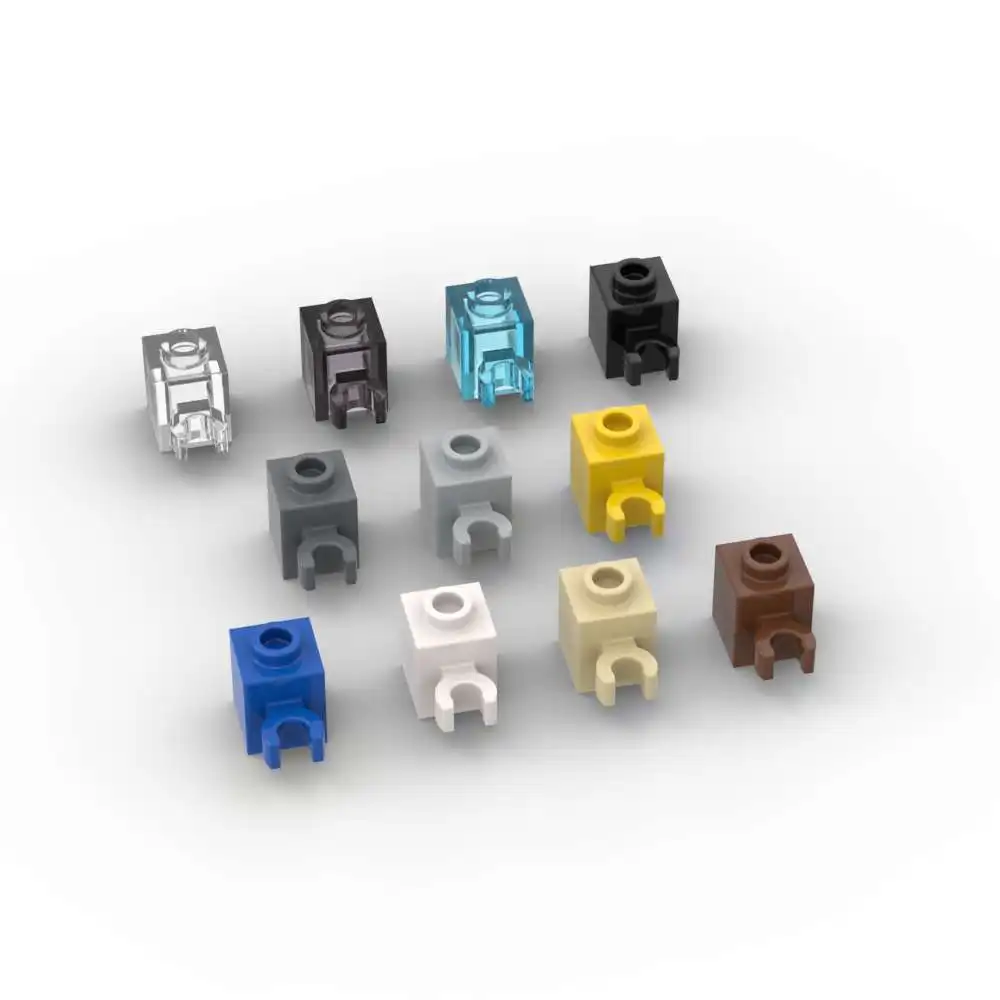 MOC 10PCS Stacking 60475  With Open O Clip Bricks Modified 1x1 Substitutable Building Block Fun Toys Adults Boys Holiday Gift