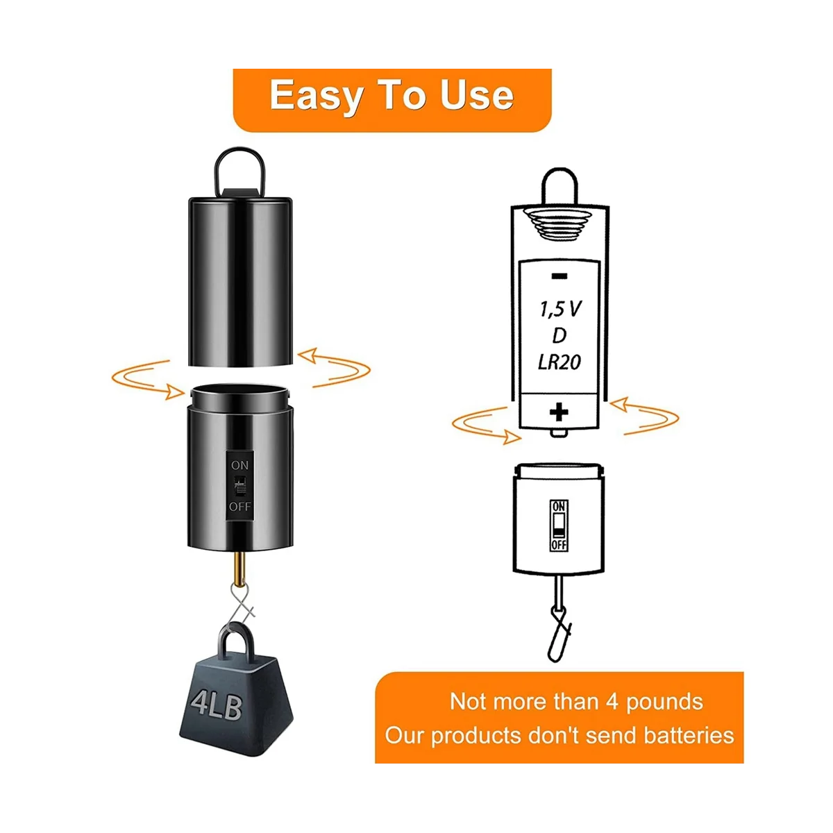 Vent Spinner Motor Face Display, à piles, rotatif, multi-usages, décor de cour, 4 pièces