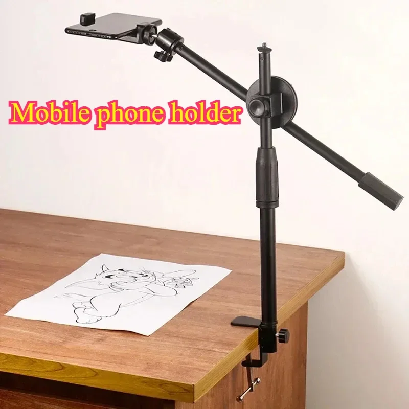 Horizontal Tripod for Phone Smartphone Table Overhead Tripe Stand for Mobile Cellphone Filming Photography Articulated Arm