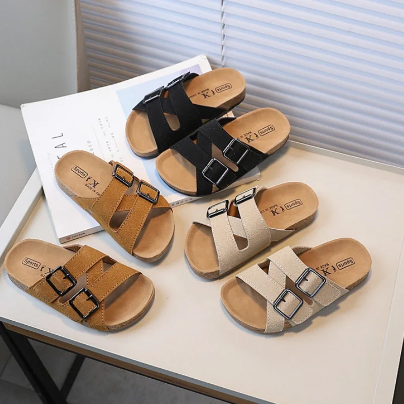 

Trend Summer Children's Slippers Open-toe Non-slip Girls Causal Slip-on Shoes Versatile Fashion Kid Boys Beach Flat Slippers New